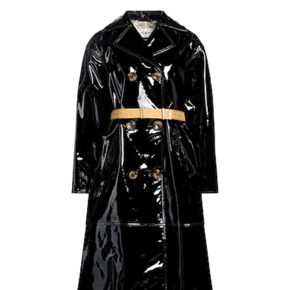 Tory Burch Patent Trench Coat Black
Colorblock Pattern
Button Closure - Picture 2 of 8